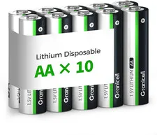 10-Pack Lithium AA Batteries | 1.5V for Blink Cameras, Smart Locks, Alarms & Tec
