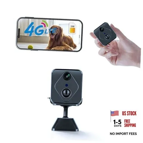 4G Surveillance Camera, Security Camera, 2K HD Black 4G Security Camera