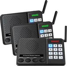 Intercoms Wireless for Home, Long Range Intercom 6000Ft, 10 Channel Home Interco