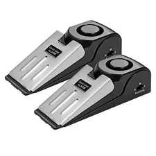 2 Pack 125dB Door Stop Alarm Anti-Theft Door Security Wedge Travel Home Alarm
