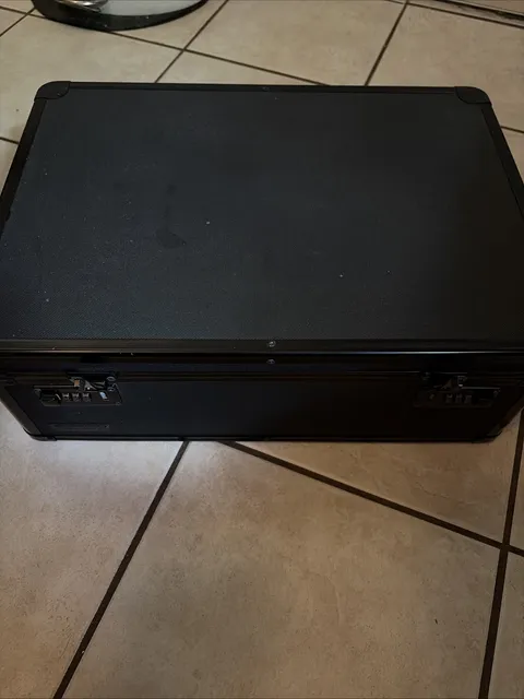 Vaultz Locking Storage Chest Hard Case Box Black Dual Combination Lock 18x13x6.5