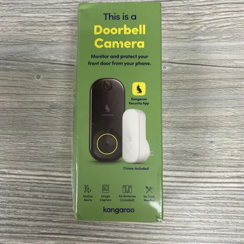 Kangaroo Doorbell Camera Smart Photo + Indoor Chime Wireless Battery Powered