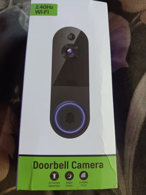 Camtro T52 Wireless Video Doorbell Camera Linen AI Human Detection Night Vision