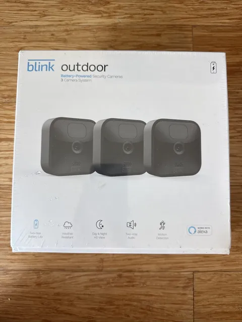 Blink Outdoor 3 Camera Wireless Battery Security Camera System W Sync NEW Sealed
