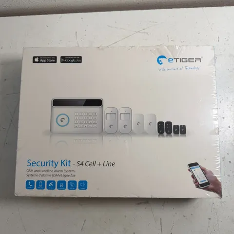 eTiger Security Kit S4 Cell + Line White Wireless GSM Landline Alarm System
