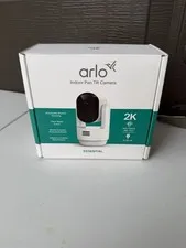 Arlo Essential Wired Security Camera 2K Outdoor White Home Monitoring 360 Pan
