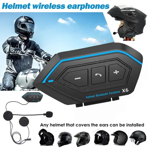 Motorcycle Helmet Headset Wireless FM Bluetooth 5.0 Headphone Speaker Hands-Free