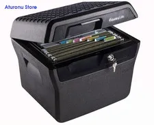 Fireproof and Waterproof Lock Box with Key Lock 0.66 Cubic Feet, FHW40100