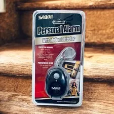 SABRE Personal Alarm With Motion Detector 120 dB TSA Compliant Battery Operated