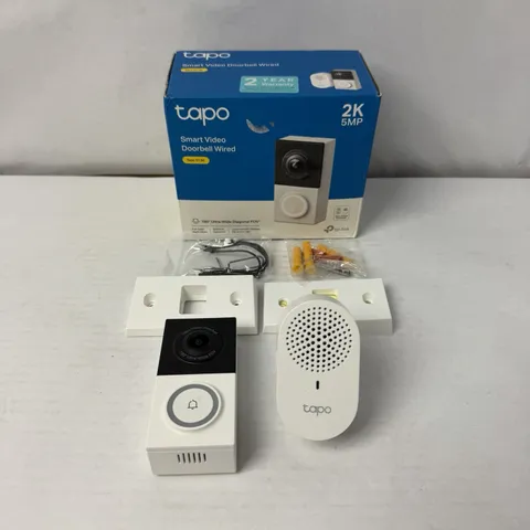 Tapo D130 2K Wired Video Doorbell 180° View Color Night Vision WiFi