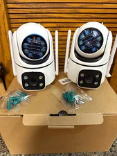 2-Pack 1080p FHD Wi-Fi IP Pan/Tilt Outdoor Night Vision Alexa/Google Cams