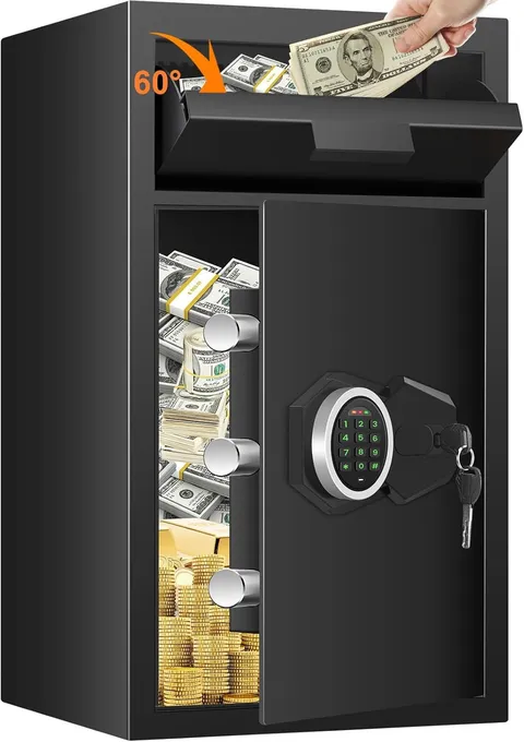 2.7 Cubic Drop Slot Safes for Money Jewelry, Drop Safe for Business with Combina