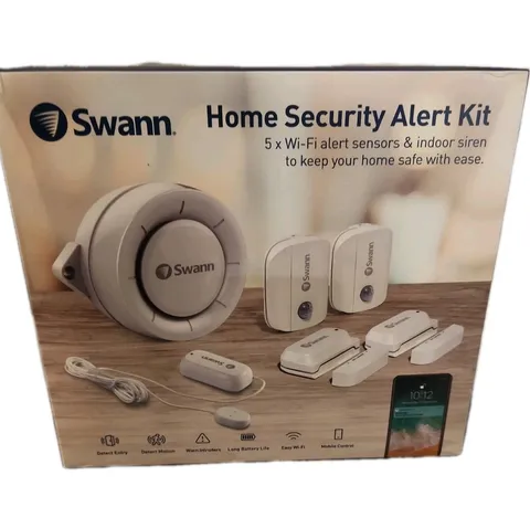 SWANN WiFi Home Security Kit  5 Alert Sensors &  Indoor Siren Motion Window Door