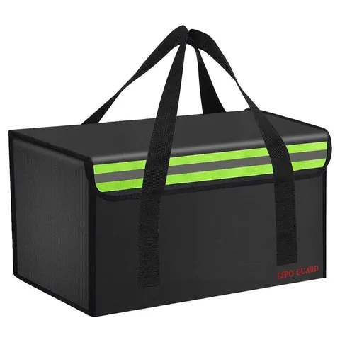 Iandairok 17.8X9.8X9.8 Ebike Battery Safe Bag Fireproof Charging Lipo Bag Large
