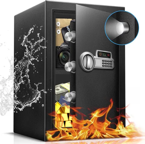 Fireproof Safe Box 2.2 Cu Ft, Steel Security with Digital Electronic Keypad Safe