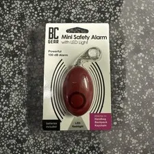 Bc Gear Mini Safety Alarm With Led Light Powerful 100db Alarm Batteries Included