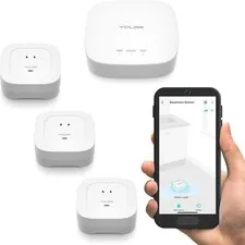 YoLink Smart Home Starter Kit Hub & Water Leak Sensor 4 3-Pack YS1603+3YS7906