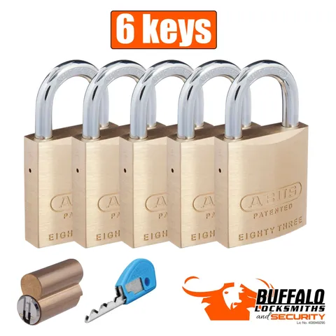5 Anti pick Restricted Bilock Exclusive/ABUS 8345 Padlock with 6 Bilock key