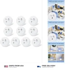 Geevon 10 Pack Water Leak Detectors, 100dB Water Sensor Alarms Flood Detector...