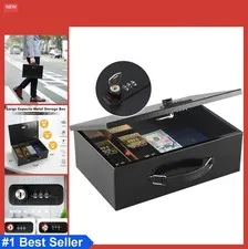 Fireproof Lock Box for Documents Dual Combination and Key Lock Security with
