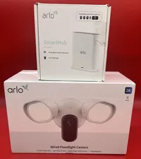 Arlo Smart Hub Network and Wired Floodlight Camera~Home Security~New