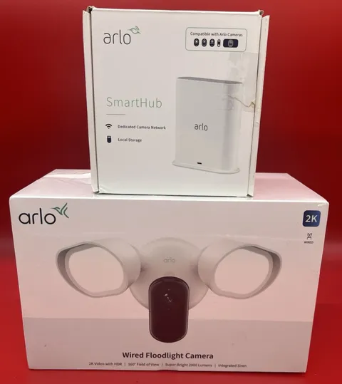 Arlo Smart Hub Network and Wired Floodlight Camera~Home Security~New