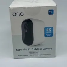 Arlo Essential XL Outdoor Security Camera 2K 2nd Generation VMC3052 White