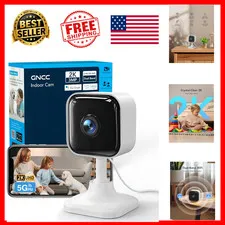 Indoor Security Camera 2K 3MP Pet Camera WiFi 32ft Night Vision 2-Way Audio