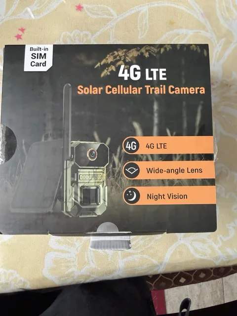 4G LTE Cellular Trail Camera with Solar Panel, SIM Card Included, No WiFi Needed