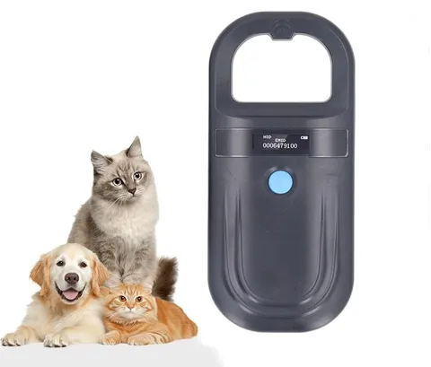 Pet Microchip Scanner ISO Animal Handheld Reader 134.2kHz Rechargeable Black