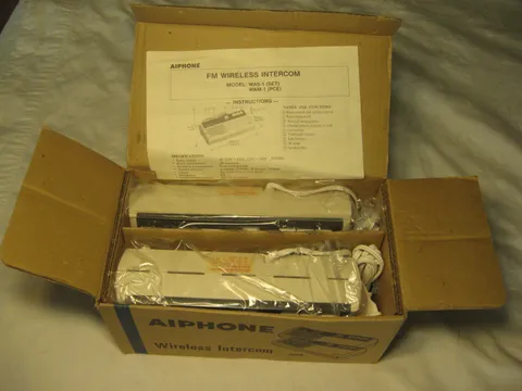 NOS Aiphone WAS-1 FM wireless intercom system - New Old Stock - set of two (2)