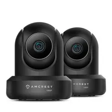 Amcrest 2-Pack 1080p WiFi Camera Indoor, 2MP 2 Count (Pack of 1), Black