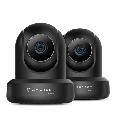 Amcrest 2-Pack 1080p WiFi Camera Indoor, 2MP 2 Count (Pack of 1), Black