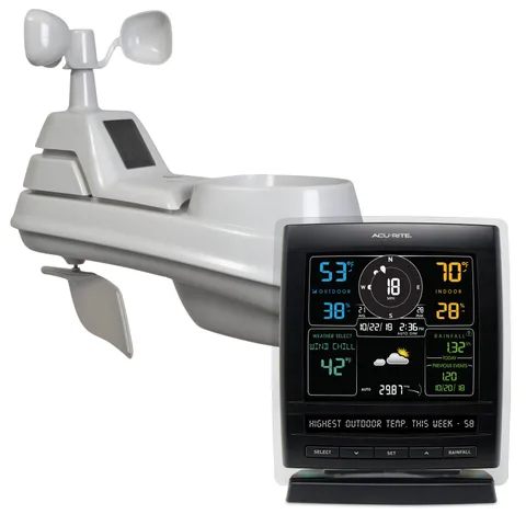 01517RM Wireless Weather Station with 5-in-1 Weather Sensor: Temperature and ...