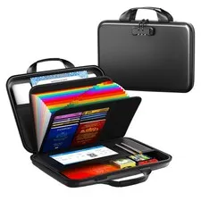BLACK - IPYIPY FIREPROOF DOCUMENT ORGANIZER WITH LOCK (SMALL SIZE)