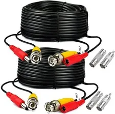 2 X 125Ft Video&Power Cable for Night Owl HD CCTV Security Camera Wire Cord