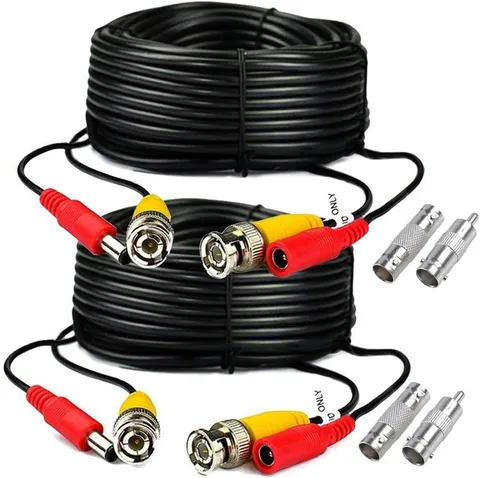 2 X 125Ft Video&Power Cable for Night Owl HD CCTV Security Camera Wire Cord