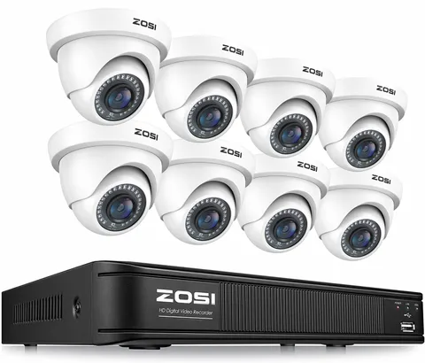 ZOSI H.256+ CCTV Cameras Full 1080P HD 8CH DVR Recorder Home Security System