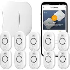 METAK WiFi Water Leak Detector 10 Sensors White