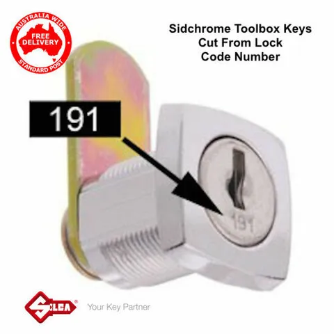 SIDCHROME Lost Your Toolbox,Toolchest / Cabinet Keys? Keys Cut From Lock Code 