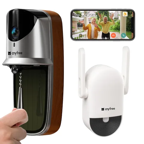 anyfree 2026 Newly Solar Video Doorbell Camera Wireless with Chime Pro, 2K Wi...