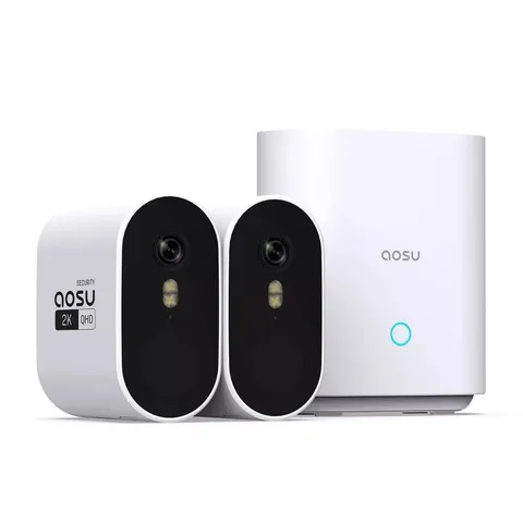 aosu 2K QHD 3.0-MP Outdoor Dual-Band 4-Channel 2-Camera Security Kit Excellent