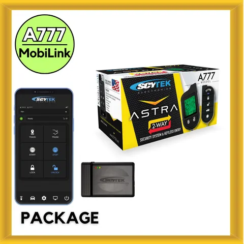 Scytek A777 Alarm 2 Way Remote Control Security System Mobilink App G3 Combo