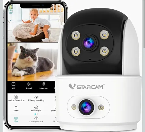 Vstarcam C996 Indoor WiFi IP Camera Dual Lens Pan/Tilt Night Vision 2-Way