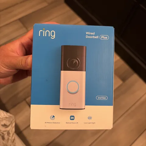 Ring Wired Doorbell Plus 2nd Gen Retinal 2K, 3D Motion Detection, Low-Light