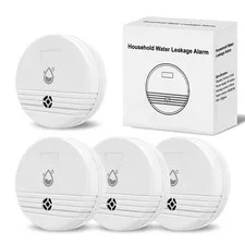 Filotimo Water Leak Detector 4 Packs Lound Sound Sensor Alarm Home Water