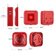 3 Pack Wireless RF 433MHz Fire Alarm Panel Manual Fire Alarm Bell Wireless DNMX