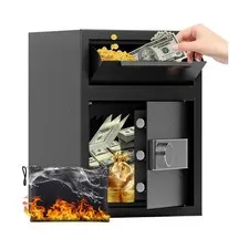 1.8 Cub DropSafe with Front Drop Slot - Fireproof Digital Security Safe Box w...