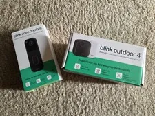 Blink Outdoor 4 Wireless Camera Security System & Blink Video Doorbell BUNDLE
