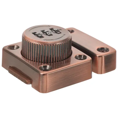 1Set Cabinet Door Lock Password Combination Lock Coffee Color for Security